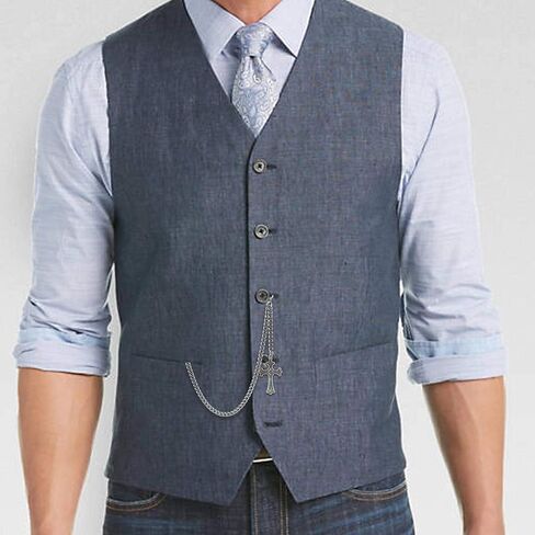 سلسلة ساعة جيب فضية من البرت بتصميم متقاطع ديني ومشبك دوار على شكل حرف T AC114A, لون فضي in Kuwait