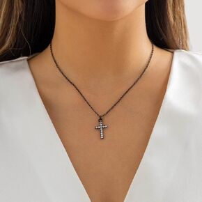 Clataly Cross Necklace for Women Simple Tiny Cross Pendant Necklaces Jewelry Gifts for Women Girl