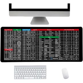 لوحة ماوس ذات اختصارات Excel، لوحة مفاتيح مضادة للانزلاق مع اختصارات، لوحة ماوس للألعاب، لوحة مفاتيح كبيرة جدًا بمفتاح سريع - مع نمط اختصارات برامج المكتب (31.5 * 11.8 بوصة) in Kuwait