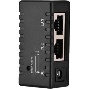 2 Port RJ45 Network Switch Adapter, 100Mbps POE Ethernet Splitter, Plug and Play (Black)
