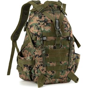 35L Military Tactical Backpack Army Backpack Molle Bug Out Bag Assault Pack Outdoor Camping Hunting Trekking Daypack (Black)