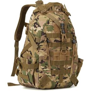 35L Military Tactical Backpack Army Backpack Molle Bug Out Bag Assault Pack Outdoor Camping Hunting Trekking Daypack (Black)