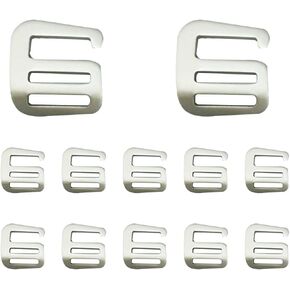 12 Pcs Metal G Hooks Webbing Buckles Strong Quick Release Buckles for Backpack Straps Webbing(Silver)