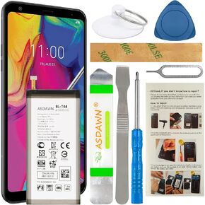 ASDAWN BL-T44 for LG Stylo 5 Battery Replacement, for LG Stylo 5 Q60 LMQ720CS LMQ720PS LMQ720MS LMQ720QM5 LMQ720QM6 LM-X520 X525EAW Q720MS EAC63958201with Repair Tool Kit + Installation Instruction
