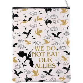 Fourth Wings Inspire Book Sleeve Xaden Riorson Gift Dragon Rider Gift Basgaith Gift We Do Not Eat Our Allies Book Cover for Bookish (EatOurAlliesBS)