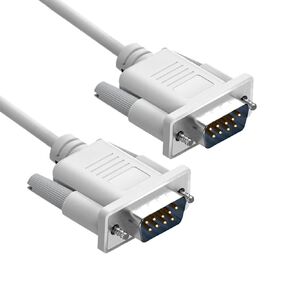 YIOVVOM DB9 RS232 Serial Extension Cable Male to Female 9 Pin DB9 Cord Straight Through 9 pin Serial Connector Grey 10FT