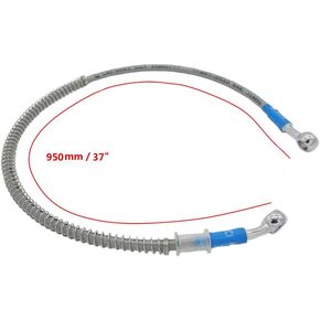SYUU 950mm 90cm M10 Reinforced Hydraulic Brake Oil Hose Line Banjo Fitting Stainless Steel End Braided Cable compatible with Motorcycle Pit Dirt Bike Enduro Motocross Street Bikes Sport Bikes in Kuwait
