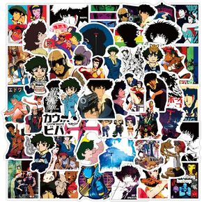 Japan Anime Cartoon Cowboy Bebop Laptop Stickers for Water Bottle Travel Case Car Skateboard Motorcycle Bicycle Luggage Guitar Bike Decal (Cowboy Bebop)