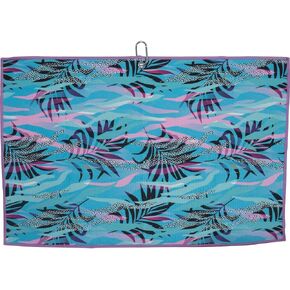 Towel - Premium Microfiber Towel with Carabiner Clip - 24" x 15" - Fun, Creative & Unique Designs (Mulligan Trail)