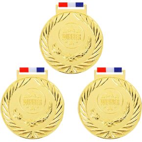 Gold Award Medals-Winner Medals,Large Metal Award Medals with Smooth Ribbon - Perfect for School Competitions,Party,Students, Olympic Style 3 Inches 1st Place Medals