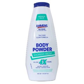 Ammens Medicated Powder Shower Fresh 11 oz (Pack of 4)