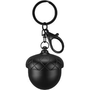 Aufew Small Pill Case, Keychain Pill Holder with Cute & Moisture-Proof Design, Durable Aluminum Single Pill Box for Daily, Travel Use - Acorn-Shaped