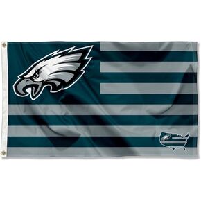 Philadelphia Eagles USA American Nation Stripes 3x5 Grommet Flag