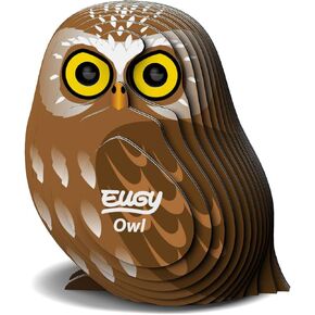Eugy Owl 3D Puzzle, 24 Piece Eco-Friendly Educational Toy Puzzles for Boys, Girls & Kids Ages 6+