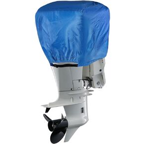 Outboard Motor Cover -Outboard Engine Cover Waterproof 600D Heavy Duty Boat Engine Hood Covers - Fit for Motor 115-225 HP Boat Motor Cover, Blue (31" L x 23" W x 29" H)