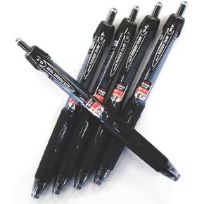 Uni-ball Power Tank Ballpoint Retractable & Fine Ballpoint Pen Rubber Grip Type-0.7mm-black Ink-value Set of 5