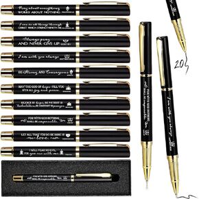 20 Sets Christian Pens Bible Verse Ballpoint Pen Engraved Inspirational Quotes with Boxes Religious Pen for Father's Day Men Church Welcome Favor Office Sunday School Grad Pen Gift, Black Ink