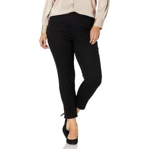 NYDJ Women's Plus Size Pull On Skinny Ankle Jean with Side Slit