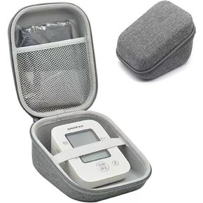 Carrying Case for Omron 5 Series Wireless Upper Arm Blood Pressure Monitor OMRON BP7250 /BP5100 /BP7100 Monitors, Mesh Pocket for Batteries and Charger and Cuff (Grey)