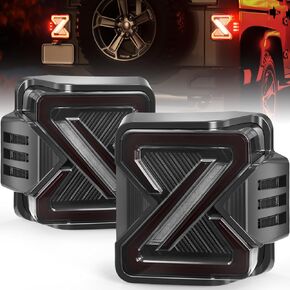 مصابيح خلفية LED مناسبة لسيارة Jeep Wrangler JK JKU Sport/Sahara/Rubicon 2007-2018، تصميم فريد على شكل Z، بدء تشغيل الأضواء الخلفية المتحركة، سهلة التركيب، ركن السيارة، الفرامل، إشارة الانعطاف، الضوء العكسي