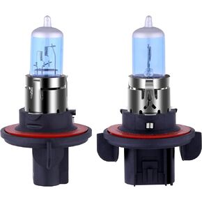 9008 H13 Halogen Headlight Bulb with Super White Light Long Life Replacement P26.4T 12V 55W/60W (2 Pack)