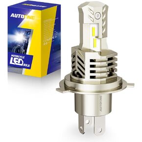 AUTOONE 2024 Newest 9003 H4 HB2 LED Bulbs Motorcycle Hi Lo and Fog Lights Halogen Replacement, Mini Size 400% Brighter Plug-n-Play, Pack of 1