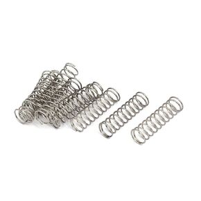 uxcell Compression Spring,304 Stainless Steel,10mm OD,0.8mm Wire Size,35mm Free Length,Silver Tone,10Pcs