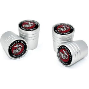 Marine Universal Valve Stem Caps - Black Chrome Knurling
