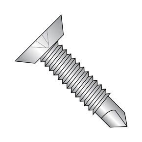 Small Parts 1212KPUMS410 410 Stainless Steel Self-Drilling Screw, Plain Finish, Undercut 82 Degree Flat Head, Phillips Drive, #3 Drill Point, #12-24 Thread Size, 3/4" Length (Pack of 25)
