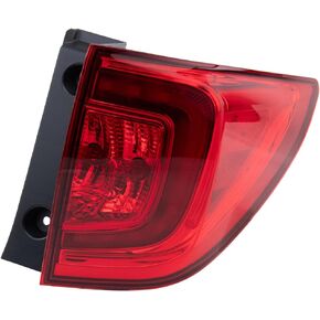 TRQ Right Rear Tail Light Assembly Passenger Side Compatible with 2016-2018 Honda Pilot HO2805107