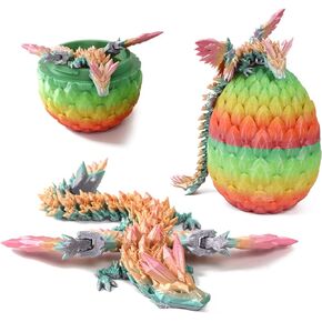 Varuotu 3D Printed Dragon Egg,Mystery Crystal Dragon Fidget Toys,Articulated Dragon,Home Desk Decor Easter Surprise Dinosaur Eggs,Adults Fidget Toys for Autism/ADHD