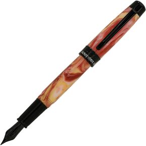MONTEVERDE USA Prima Fountain Pen (Red Swirl) - Omniflex Nib - Exquisite Luxury Pen for Men & Women – Perfect for Office, Business, School, Gifts, Journaling, Autographs