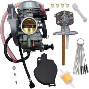 Rebuiman 15003-1446 Carburetor Compatible With Kawasaki PRAIRIE 400 KVF400 1998, BAYOU 400 KLF400 KLF 400 1993-1995 with Fuel Switch Valve Petcock