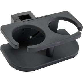 Extreme Max 3005.5692 Adjustable 2-Drink Mug Cup & Can Holder for Horizontal and Vertical Square Pontoon Rails - White