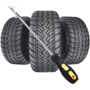 chenyesun Tire Cleaning Hook, Auto Remover Tire Stones Removing Tool for Car Motor Bike Tire Stainless Steel Hook Car Tire Cleaning Tools