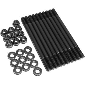 DNA Motoring LEPOW-026 Chromoly 12-Point Cylinder Head Studs Nuts Set
