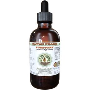 Fumitory Alcohol-Free Liquid Extract, Organic Fumitory (Fumaria officinalis) Dried Herb Glycerite Hawaii Pharm Natural Herbal Supplement 2 oz