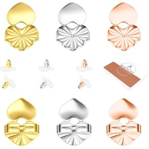 BEADNOVA Magic Earring Lifters Earring Back with Pad (Clover, 6 Pairs)