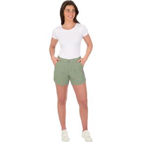 The American Outdoorsman Womens Curved Hem 5" Pull-On Trail Casual Shorts with Elastic Waist and Quick-Dry Fabric