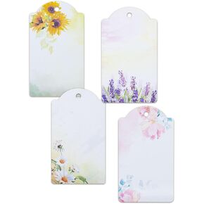 Summer-Ray 48pcs in 4 Designs Adorable Medley Floral Gift Tags for All Occasions