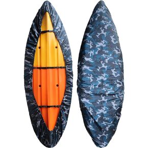 doorslay Kayak Cover Waterproof UV Resistant Kayak Cover Outdoor Kayak Storage Dust Cover for Boat Kayak Canoe SUP Paddleboard