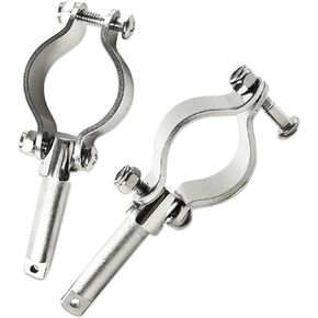 MARINE CITY 316 Grade Stainless Steel Heavy Duty Clamp on Shaft Rowlock Oarlock Side Mount Fine Finish 1-5/8 Inches for Marines – Boats – Water Rafts – Kayaks (Pack of 2)
