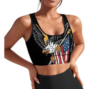 Muishi Sports Bras for Women with Removable Pads Yoga Crop Tank Tops Fitness Exercise Workout Running Top