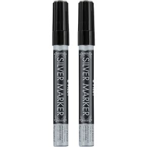 PILOT Silver Markers silver medium point, 2 Packs