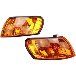 Pair of Parking Corner Signal Light Lamps Compatible for 1993-1997 Corolla AE100 AE101 Amber Lens 212-15D8