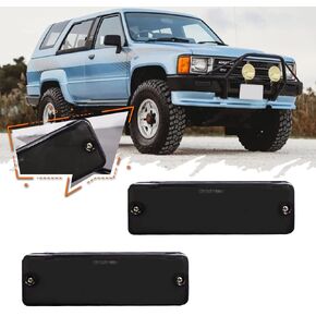For 1984 1985 1986 1987 1988 Toyota 4Runner & Pickup Front Bumper Turn Signal Lights White Lens 2 in 1 Amber/White Lights