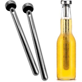 Beer Chiller Sticks, Stainless Steel Beer Bottle Cooler Set, Beer Coolers for Bottles, Beer Gifts and Accessories for Men and Beer Lovers, Pack of 2