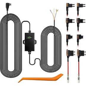 WOLFBOX USB C Acc Hardwire Kit for G840S/G900/G850/G930/G840H/i05/i07/i17,not Suitable for G890/D07, Hard Wire Car Charger Cable Kit 12V- 24V to 5V for Dash Cameras with Battery Drain Protection