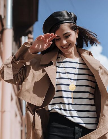 Akeoqi 10 قطع طويلة قلادة قلادة سترة قلادة للنساء دائرة شرابة ريشة ورقة المسيل للدموع مثلث Y-شكل قلادة قلادة مجموعة مجوهرات الذهب والفضة لهجة in Kuwait