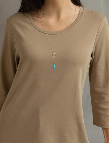 Akeoqi 10 قطع طويلة قلادة قلادة سترة قلادة للنساء دائرة شرابة ريشة ورقة المسيل للدموع مثلث Y-شكل قلادة قلادة مجموعة مجوهرات الذهب والفضة لهجة in Kuwait